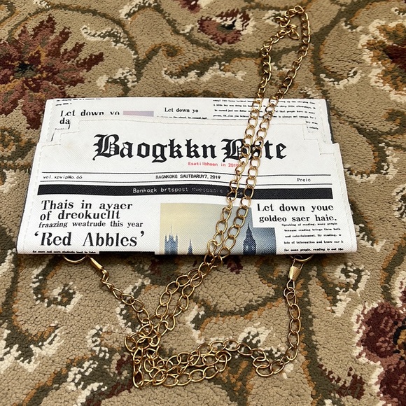 Newspaper Shoulder Crossbody Purse